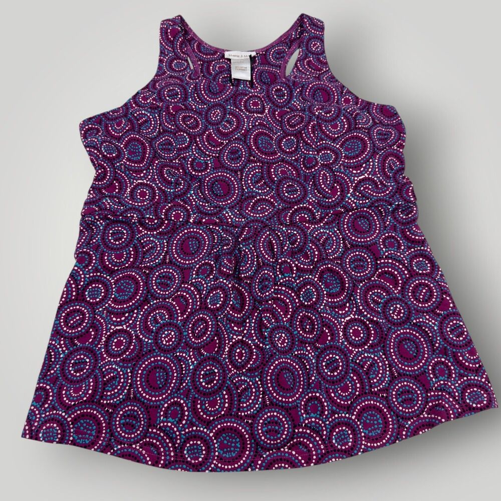 Monroe & Main Women's L Purple Multi Circle Print STRETCH Tank Top NWT